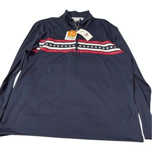 NWT Puma Men’s Independence 1/4 Zip Golf Navy Blue Long Sleeve Top Size L
